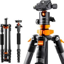 Karbonowy statyw fotograficzny 140cm K&F Concept SA225C1 z głowicą kulową i funkcją monopodu