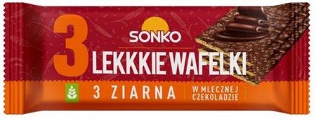 B2B Stewiarnia Lekkie Wafelki 3 Ziarna W Czekoladzie mlecznej Sonko 36g