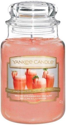 Yankee Candle White Strawberry Bellini Koktajl Truskakowy Świeca Zapachowa 623G 8923