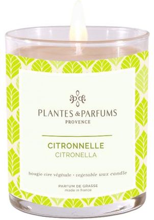 Plantes&Parfums Provence Świeca Zapachowa Na Komary Citronella Trawa Cytrynowa 2762
