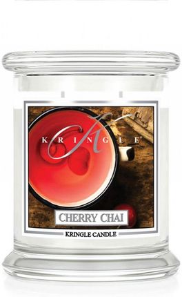 Kringle Candle Cherry Chai Średni Klasyczny Słoik (411G) Z 2 Knotami 290054