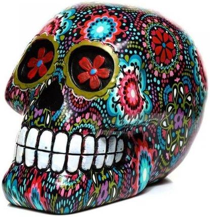 Lunamarket Meksykańska Czaszka W Kwiaty Sugar Skull Figurka 3867