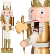 Zdjęcie Springos Dziadek do orzechów 38cm z toporem ozdoba świąteczna figurka drewniany żołnierzyk złoty - Piła