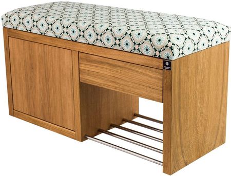 Emra Wood Design Ławka Szafka Pufa Tapicerowana Siedzisko Gładkie Mandala Koła Lgs-7