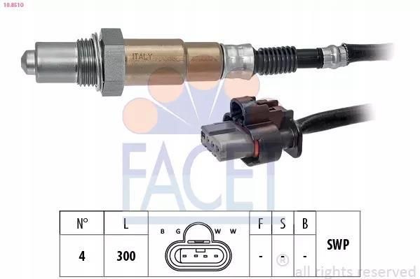 Facet 10.7750 Sonda Lambda Per Mini Cooper (R50, R52, R53) - 4 Conduttori - Riscaldata - 3