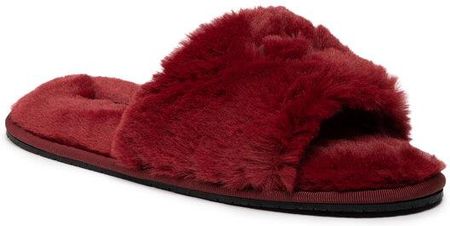 Calvin Klein Kapcie Slipper Sandal Fur Hw0Hw00634 Bordowy