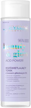 Eveline Beauty & Glow Acid Power Rozświetlający Tonik Do Twarzy 200ML