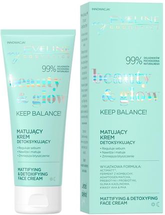 Eveline Beauty & Glow Matująco Detoksykujący Krem Do Twarzy 75ML