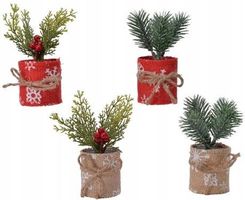 Zdjęcie Sztuczna roślina w jucie stroik 13 cm - Chęciny