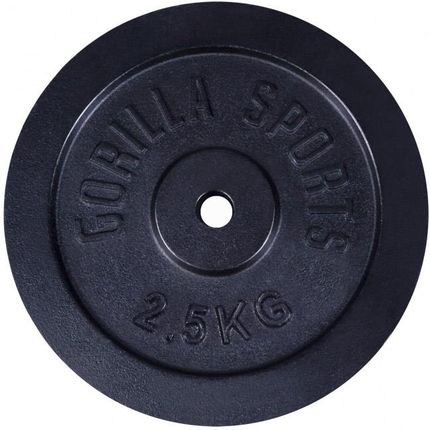 Obciążenie żeliwne 2,5kg na sztangę 30 mm - Gorilla sports