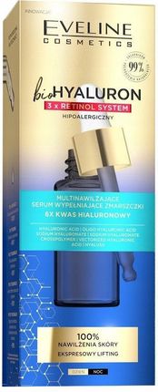 Krem Eveline BIOHYALURON 3XRETINOL Serum na dzień i noc 18ml - zdjęcie 2