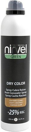 Nirvel Spray do Siwych Włosów Green Dry Color Jasny Kasztan 300 ml