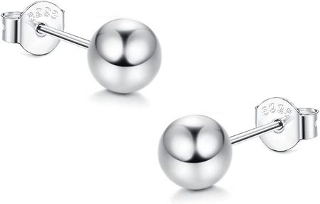Valerio Delikatne srebrne kolczyki wkrętki gładkie kulki kuleczki 7mm balls srebro 925  (SLBALL7MM)