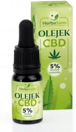 Herbasano Olejek CBD 5% naturalnych kanabinoidów 10ml