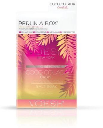 Voesh New York VOESH Coco Colada Oasis Pedi In A Box Deluxe Zestaw Do Pedicure 4 Kroki