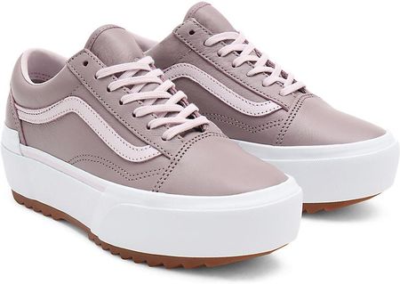 VANS Buty Skórzane Tumbled Old Skool Stacked ((tumbled Leather) Purple  Dove/true We) Kobiety Różowy, Talla 44 Ceny i opinie
