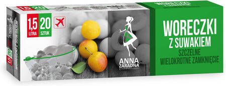 Anna Zaradna Woreczki Z Suwakiem 1,5l 20szt. Box