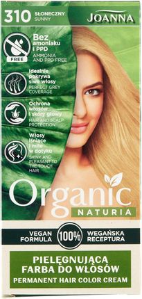 Joanna Naturia Organic Vegan Farba do włosów 310 Słoneczny