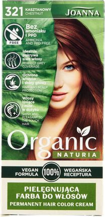 Joanna Naturia Organic Vegan Farba do włosów 321 Kasztanowy