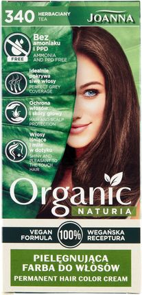 Joanna Naturia Organic Vegan Farba do włosów 340 Herbaciany