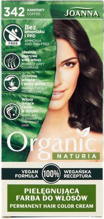 Joanna Naturia Organic Vegan Farba do włosów 342 Kawowy