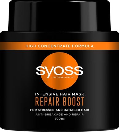 Syoss Repair Boost Intensive Hair Mask For Stressed Hair Intensywnie regenerująca maska do włosów łamliwych 500ml