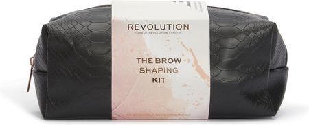 Makeup Revolution Brow Shaping Kit With Bag Gift Set zestaw prezentowy