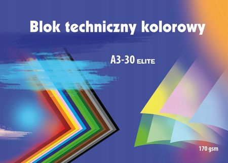 Kreska Blok Techniczny A3/30 Kolorowy Ellite