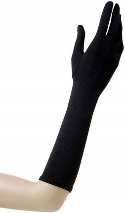 Rękawiczki Czarne Lycra 37 CM Retro Bal Unisex