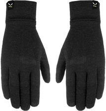 Salewa Rękawice Merino Cristallo Liner Gloves Black Out - Odzież wspinaczkowa