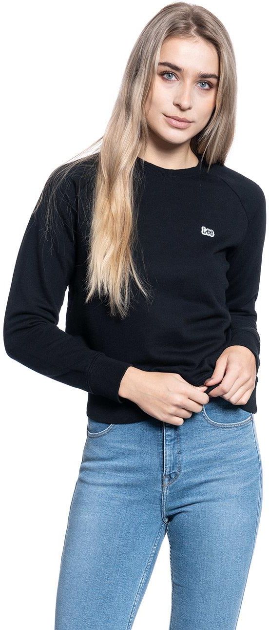 DAMSKA BLUZA BEZ KAPTURA LEE PLAIN CREW NECK SWS BLACK L53RTX01 - Ceny ...