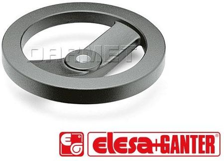 Koło ręczne aluminiowe pokryte czarną żywicą epoksydową GN 324 - ELESA+GANTER