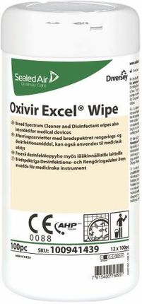 Chusteczki czyszczące i dezynfekujące Oxivir Excel Wipe - 100 sztuk