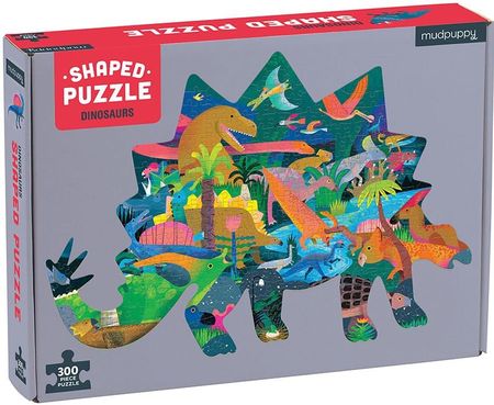 Mudpuppy Puzzle Konturowe Dinozaury 300El.