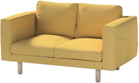 Dekoria.pl Pokrowiec na sofę Norsborg 2-osobową, zgaszony żółty, 153 x 88 x 85 cm, Cotton Panama