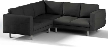 Dekoria.pl Pokrowiec na sofę narożną Norsborg 4-osobową, Shadow Grey (grafitowy), 213 x 213 x 85 cm, Cotton Panama