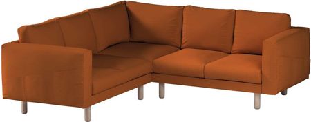 Dekoria.pl Pokrowiec na sofę narożną Norsborg 4-osobową, rudy, 213 x 213 x 85 cm, Cotton Panama