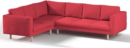 Dekoria.pl Pokrowiec na sofę narożną Norsborg 5-osobową, czerwony, 213/291 x 88 x 85 cm, Etna