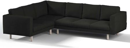 Dekoria.pl Pokrowiec na sofę narożną Norsborg 5-osobową, czarny, 213/291 x 88 x 85 cm, Etna