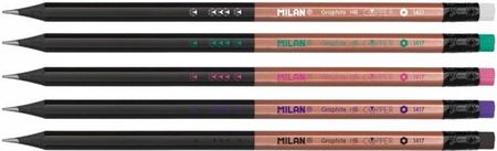 Milan Ołówek Copper Hb Z Gumką Mix Kolorów 0714148