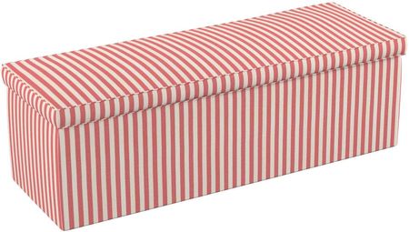 Dekoria.pl Skrzynia tapicerowana, czerwono białe pasy (1,5cm), 90 × 40 × 40 cm, Quadro