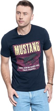 Mustang T-Shirt Męski Alex C Print Dark Sapphire 1007926 4136