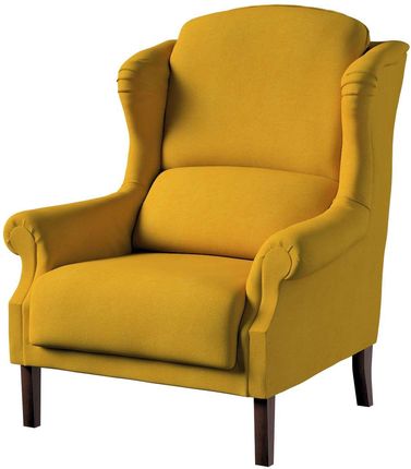 Dekoria.pl Fotel Unique, musztardowy szenil, 85 × 107 cm, Etna