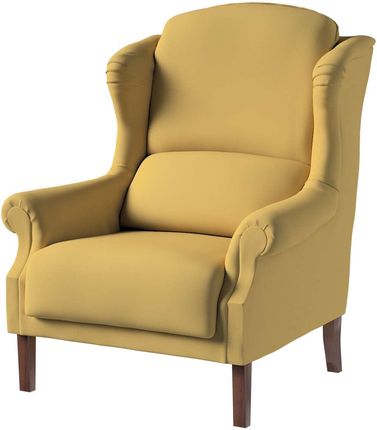 Dekoria.pl Fotel Unique, zgaszony żółty, 85 × 107 cm, Cotton Panama
