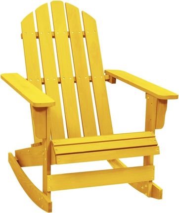 Ogrodowy Fotel Bujany Adirondack Lite Drewno Jodłowe Żółte