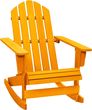 Ogrodowy fotel bujany Adirondack, drewno jodłowe, pomarańczowe