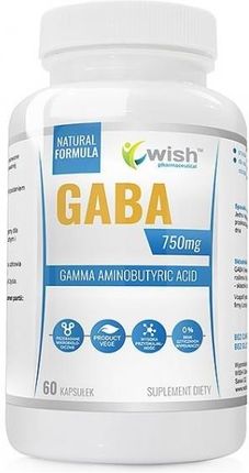 Kapsułki Wish Pharmaceutical GABA 750mg kwas gamma-aminomasłowy 60 szt.