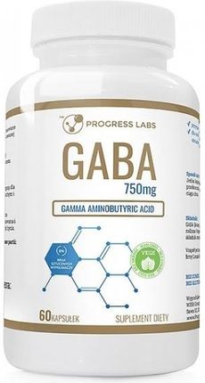Kapsułki Progress Labs GABA 750mg kwas gamma-aminomasłowy 60 szt.