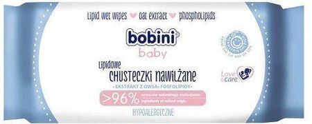 Global Cosmed Bobini Baby Chusteczki Nawilżane Hipoalergiczne Z Mlekiem Owsianym 60Szt.