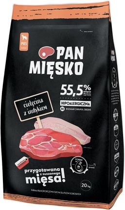 Pan Mięsko Cielęcina Z Indykiem 20Kg Chrupki M